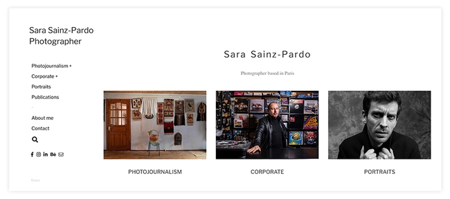 Sara Sainz Pardo's Photography Website