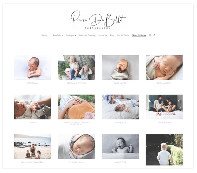 Pierre De Bellot's Portfolio Photography Website