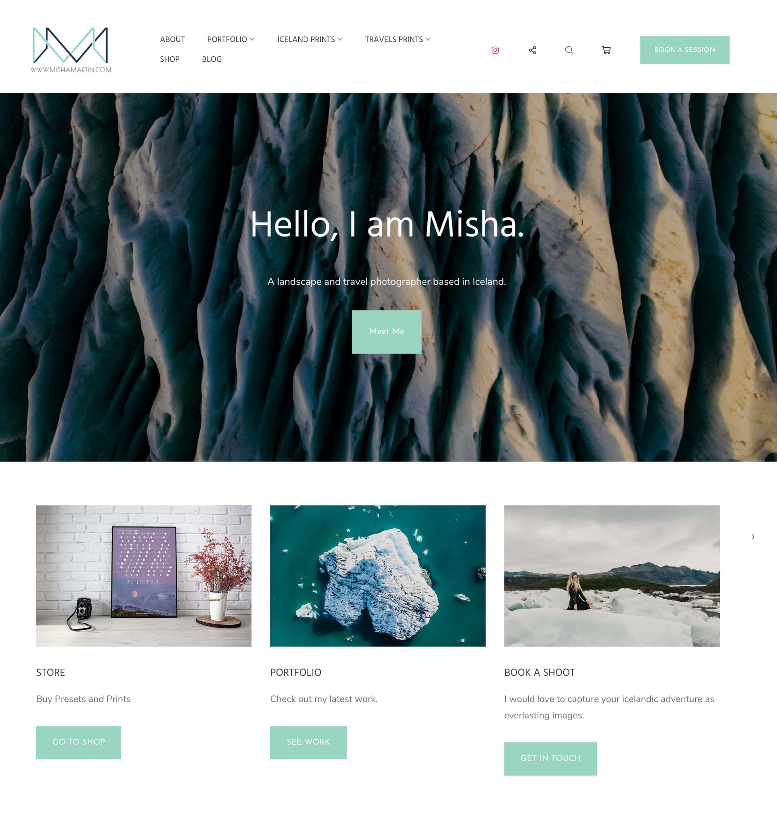 Misha Martin Portfolio Website Examples