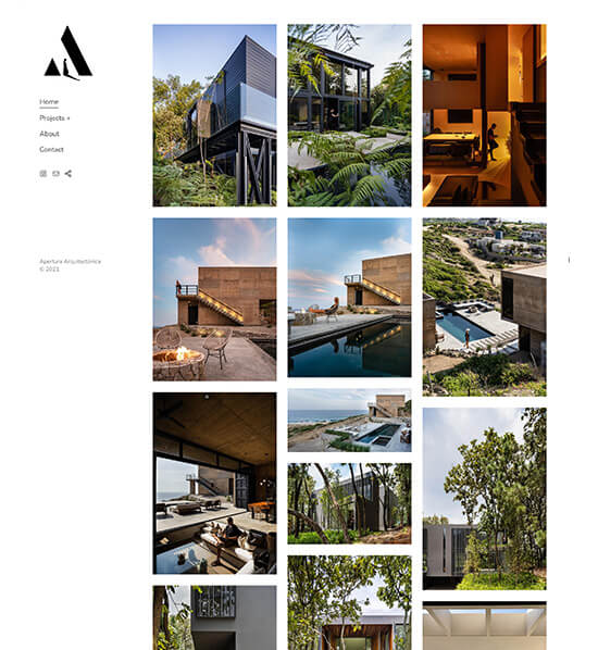 Apertura Arquitectonica Portfolio Website Examples