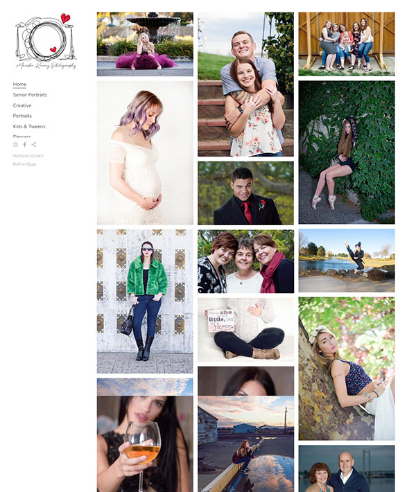 Marsha Keeney Portfolio Website Examples