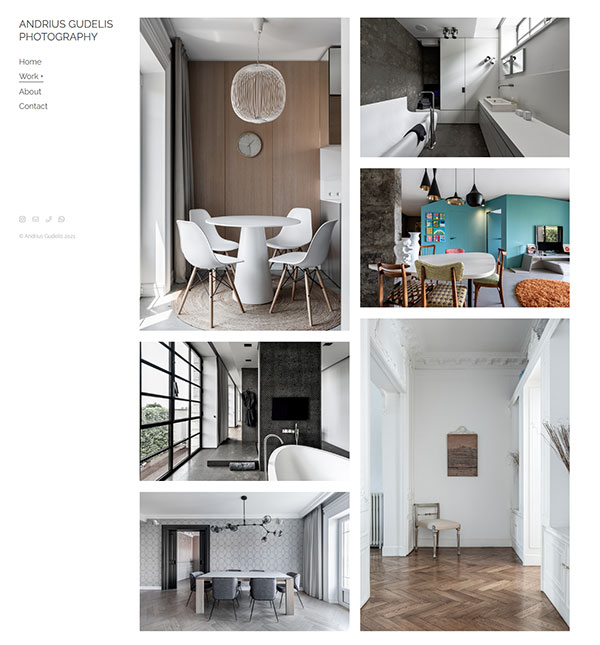 Andrius Gudelis - Architectural Photography website built using Pixpa