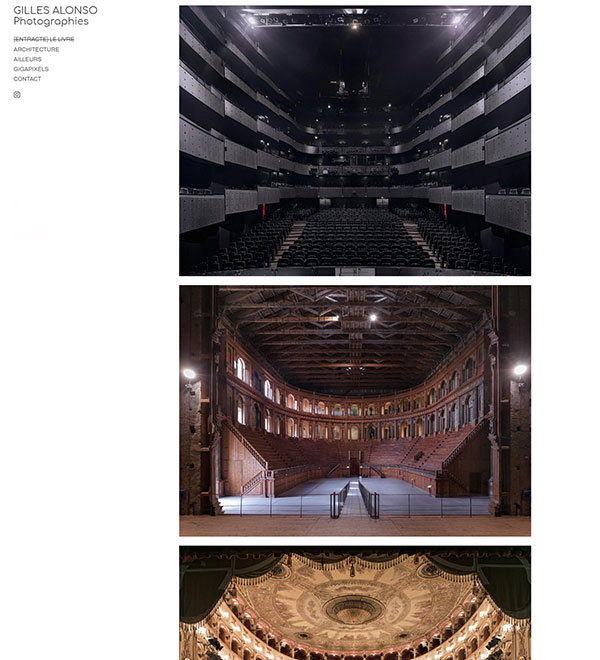 Gilles Alonso - Architectural Photography website built on Pixpa