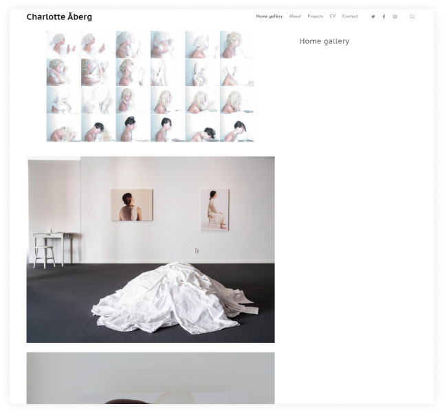 Swedish Artist Charlotte Aberg's Portfolio Website