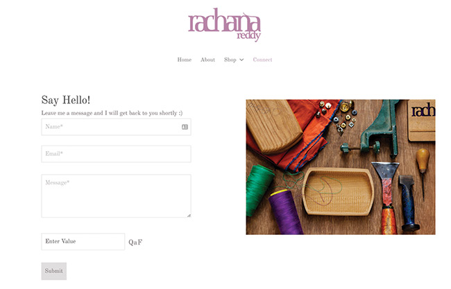 Rachana Reddy Contact Page