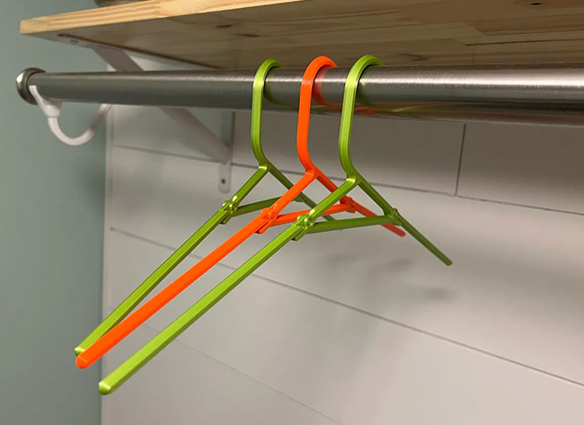 Collapsible travel clothes hanger 3D Printing