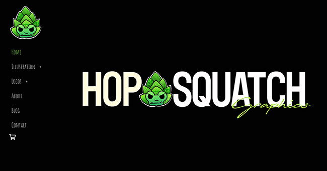 Hopsquatch Graphics Best Minimalist website
