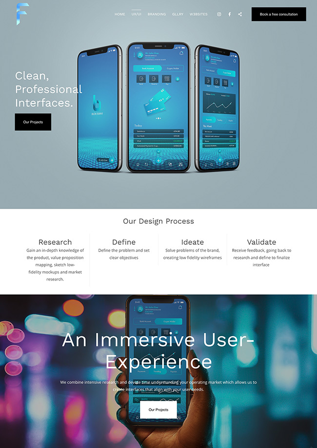 F Grafix UX Portfolio Website
