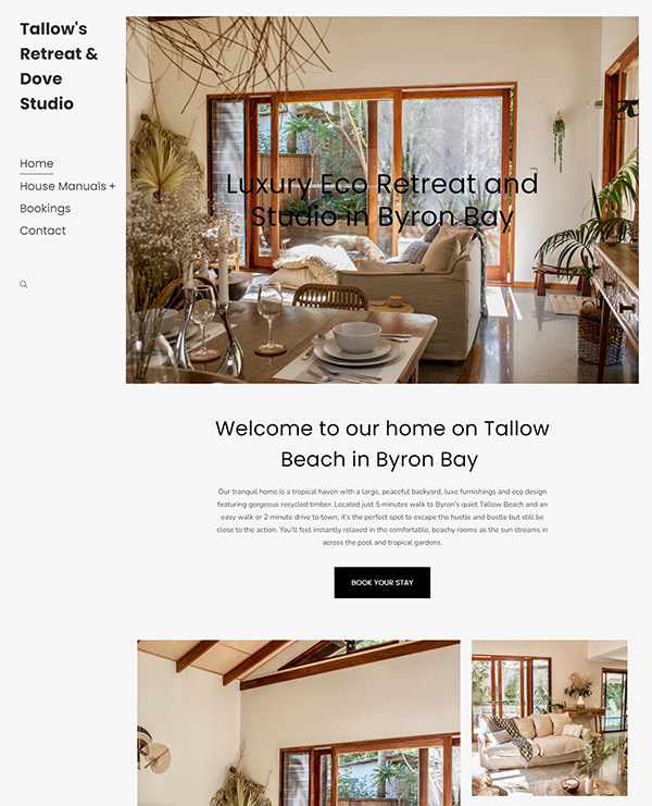 Chris Bryne - Tallow's Retreat & Studio Booking site - Pixpa 