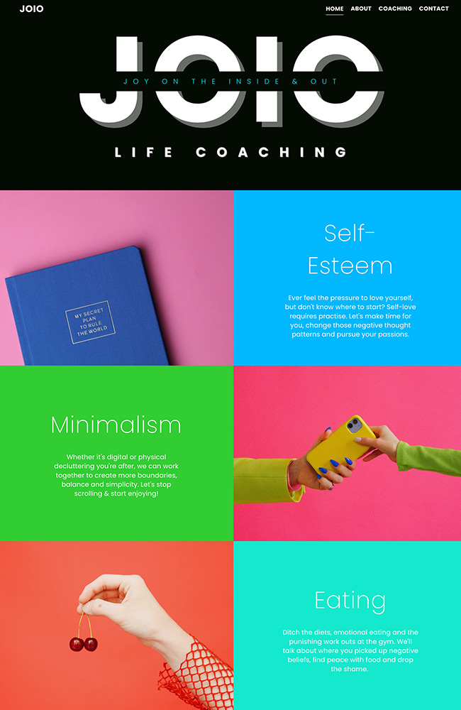 JOIO - Life Coach Portfolio Website