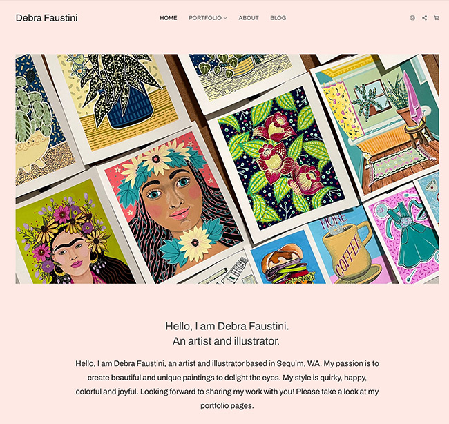 Debra Faustini - Artist and Illustrator portfolio website