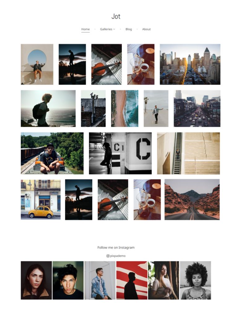 Jot - Pixpa Portfolio Website Templates