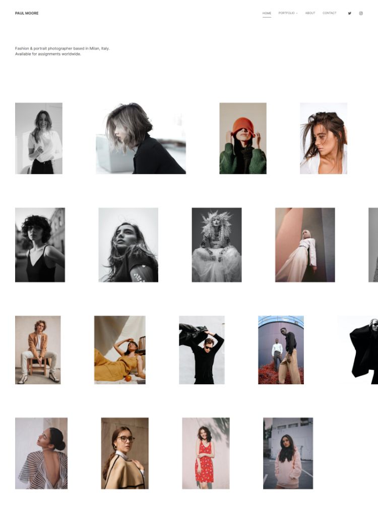 Lantern -  Pixpa Fashion Portfolio Website Template
