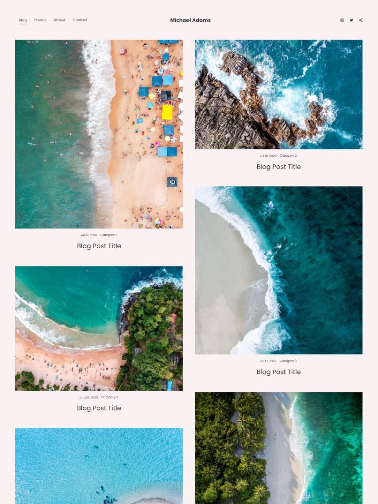 Crest - Pixpa Portfolio Website Templates