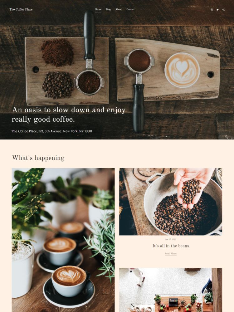Shade - Pixpa Small Business Website Template