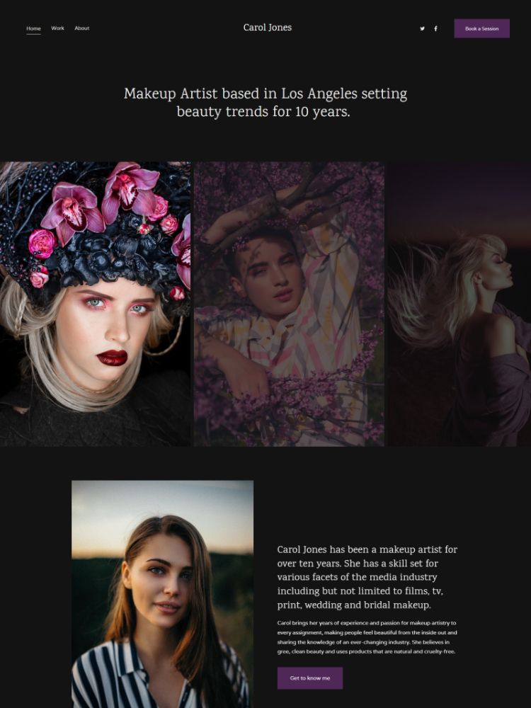 Electra -  Pixpa Fashion Portfolio Website Template