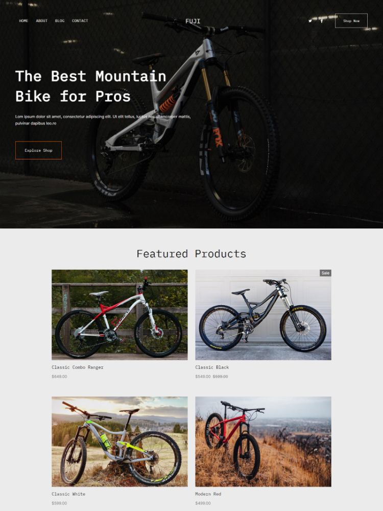 Fuji - Pixpa Portfolio Website Templates