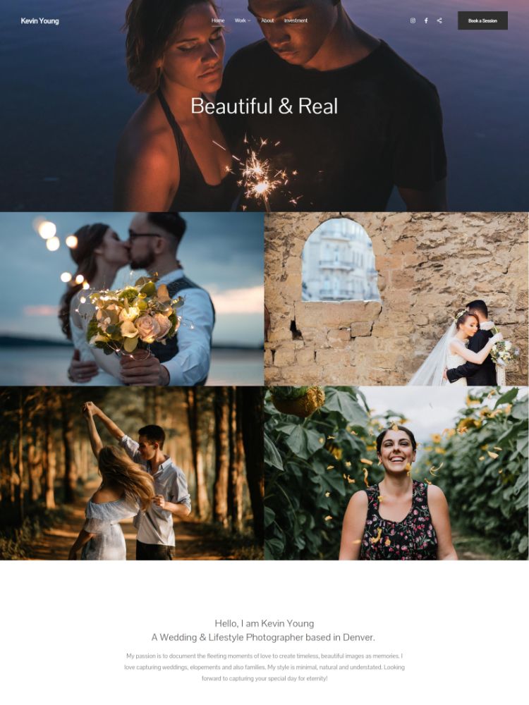 Prim - Pixpa Wedding Portfolio Website Template