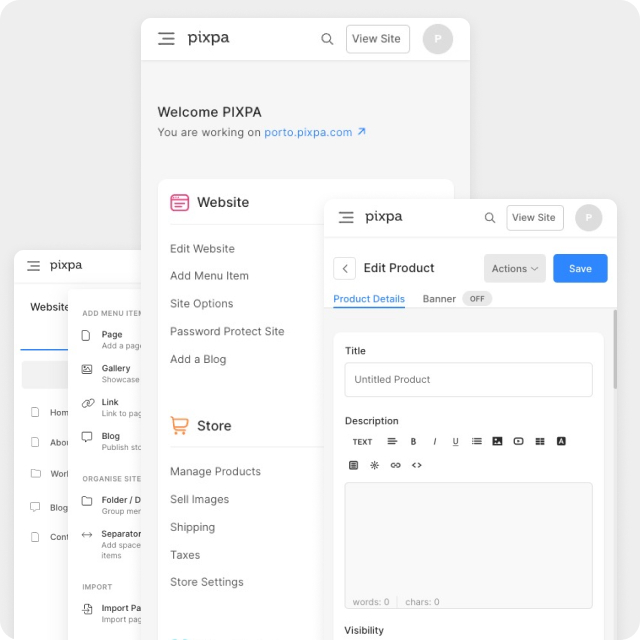 Pixpa Studio is mobile-friendly now.