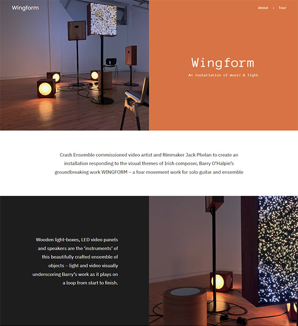 Wingform Portfolio Website Examples