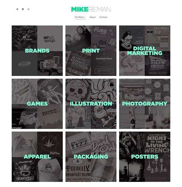 Mike Rieman Portfolio Website Examples